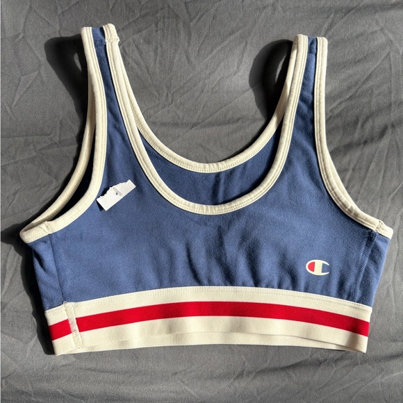 NWT Champion Women's Blue & White Sports Bra Size S - Picture 3 of 6